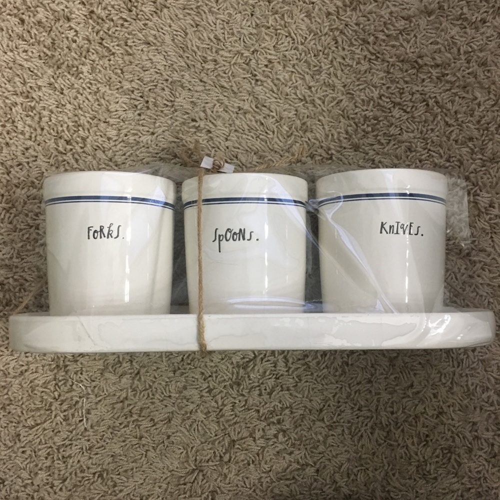 Rae Dunn Canister Set with Tray